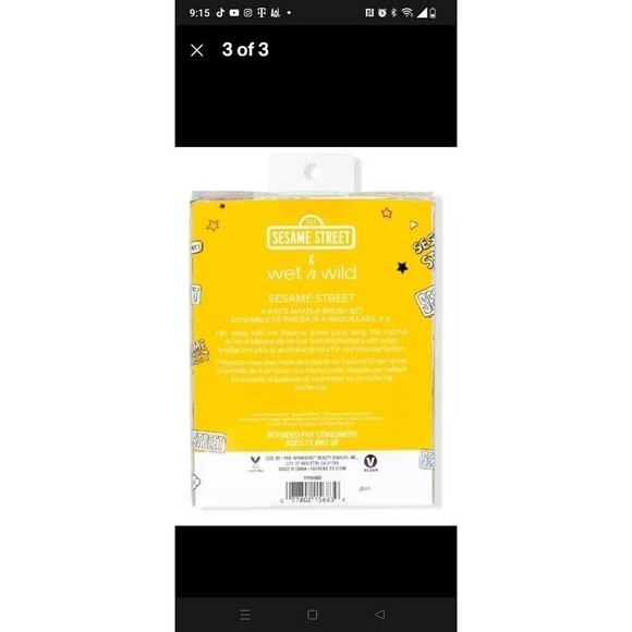 WET N WILD 123 SESAME STREET Eyeshadow Palette And Makeup Brushes Set Of 2 New - Picture 7 of 7